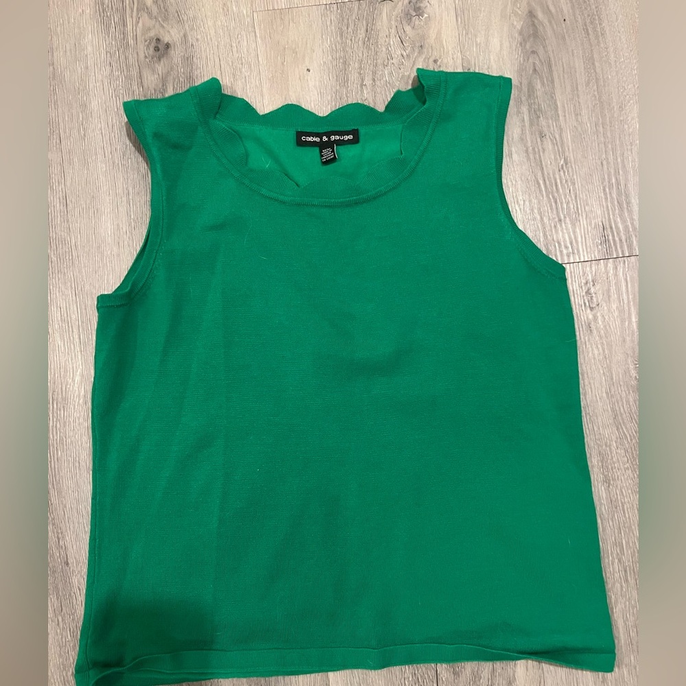 Green sweater tank
